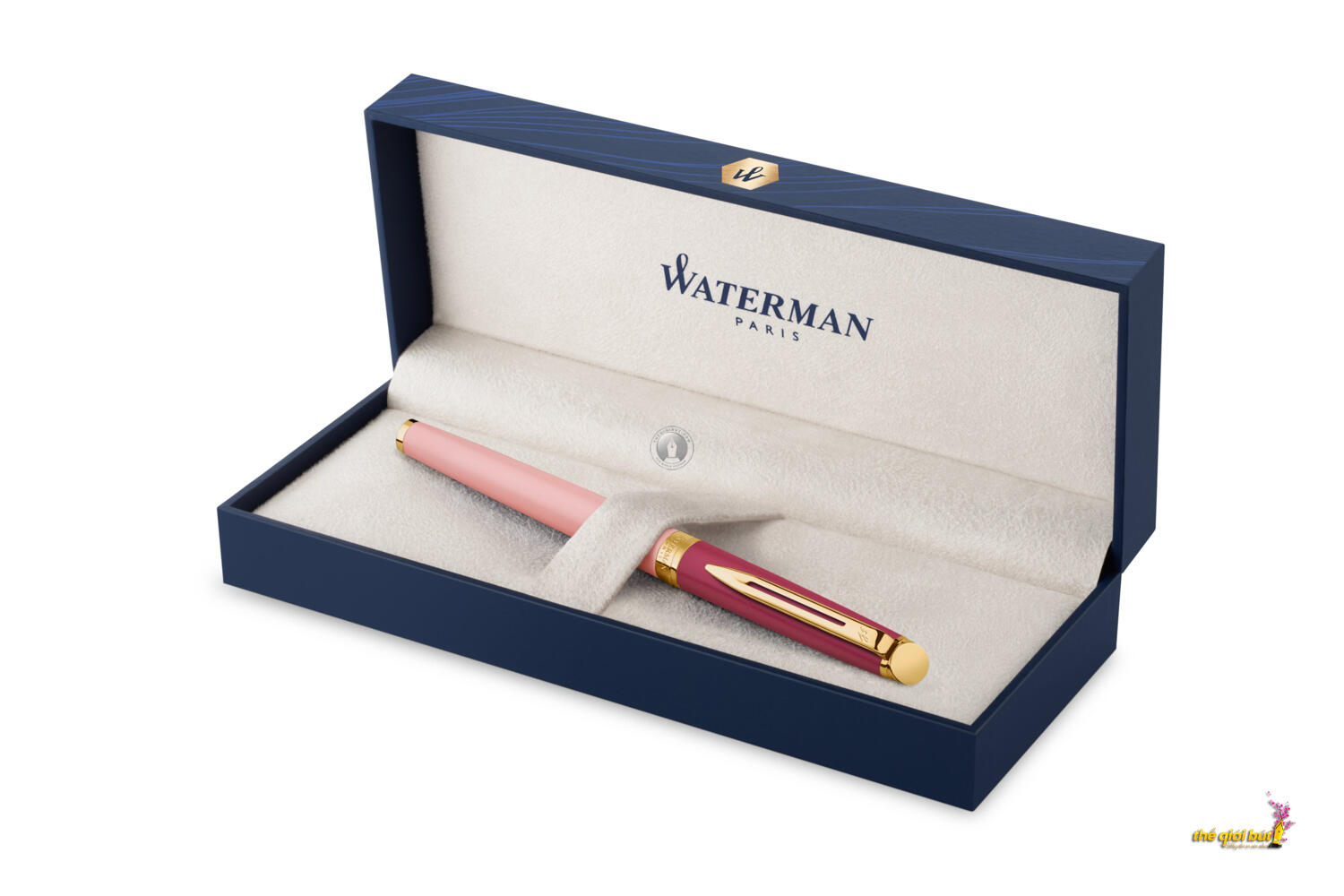 Bút dạ bi Waterman Hemisphere Colour Blocking Light Red GT Rollerball 2179898