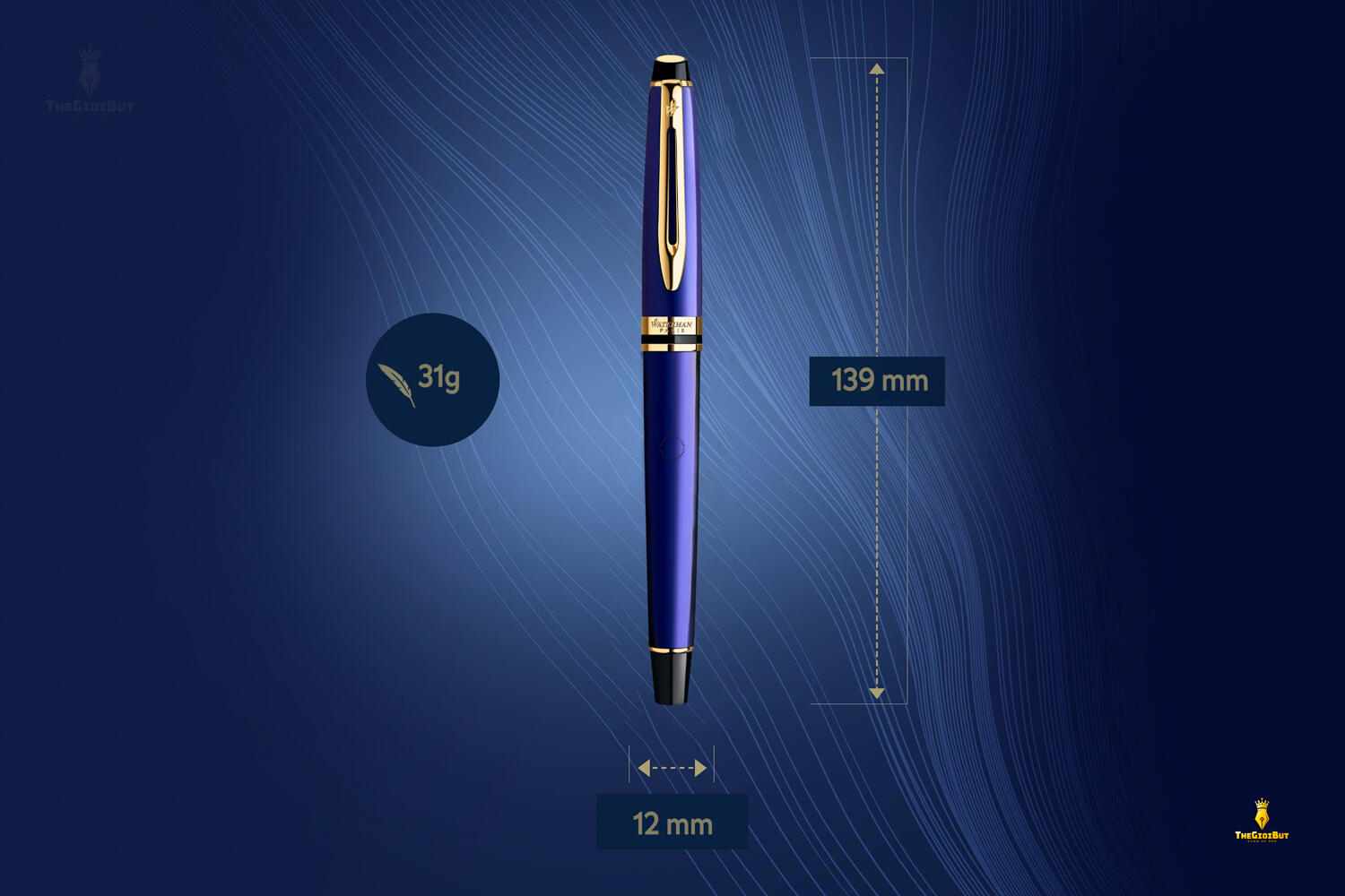 Bút máy Waterman Expert 3 Blue Lacquer GT Fountain Pen 2093663