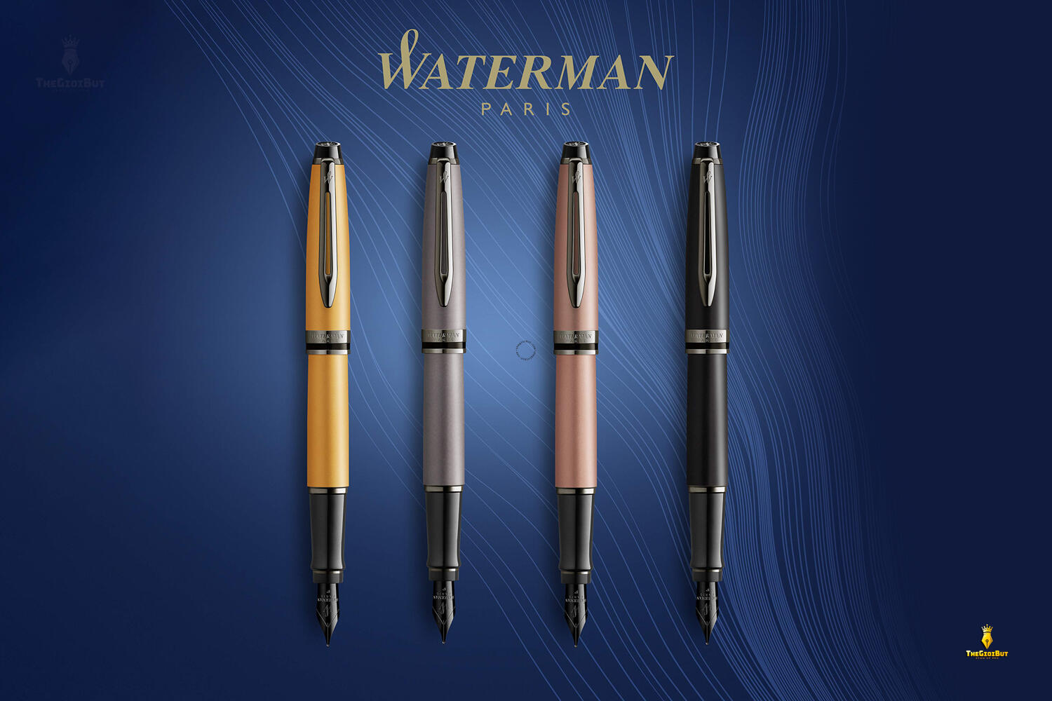 Bút máy Waterman Expert Metallic Black Lacquer RT Fountain Pen 2119188