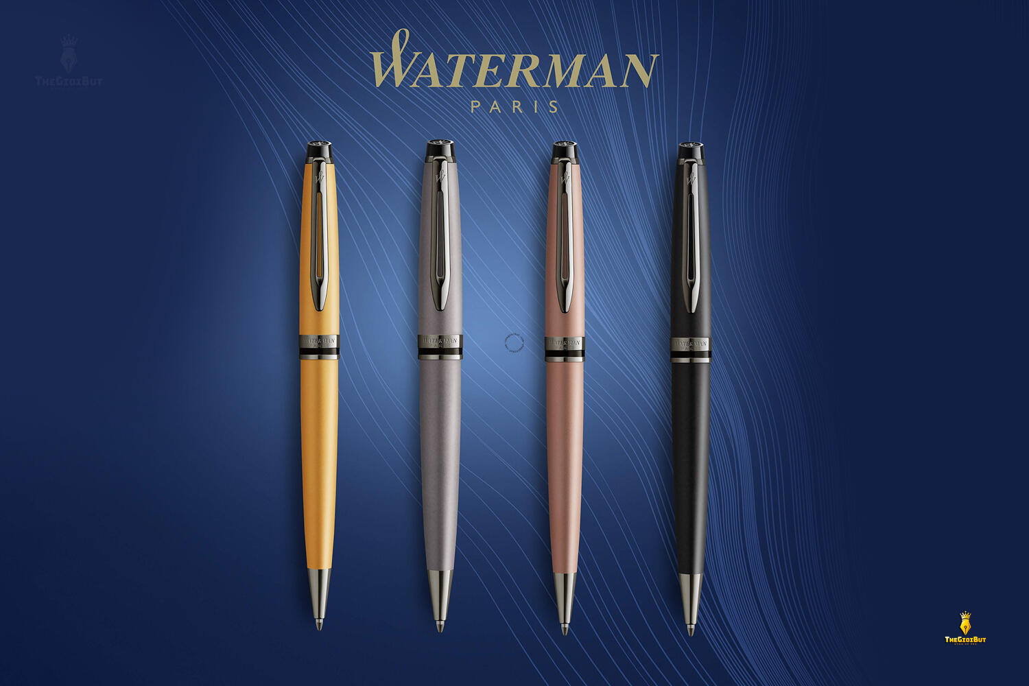 Bút bi Waterman Expert Metallic Black Lacquer RT Ballpoint Pen 2119251