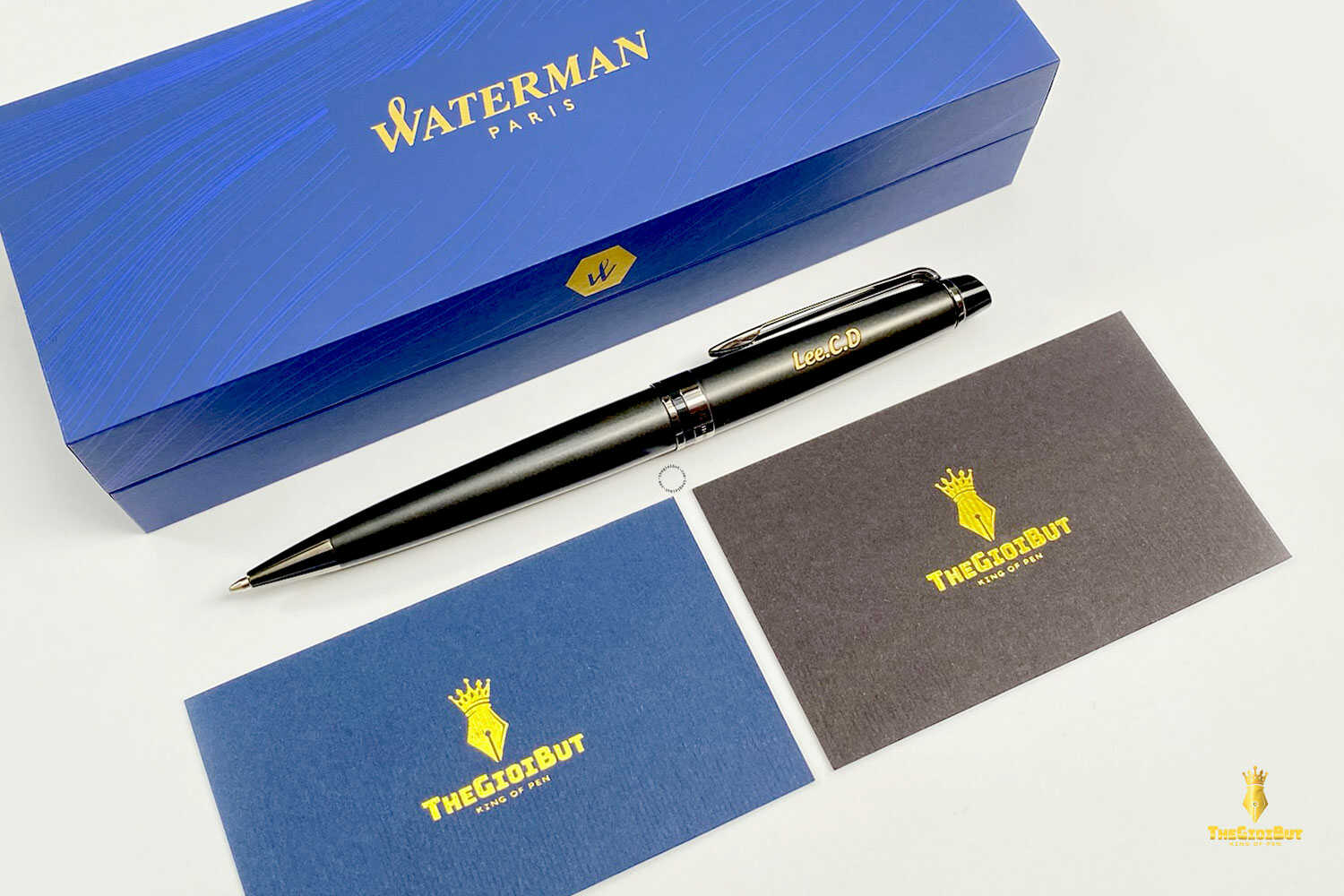 Waterman Expert Metallic Black Lacquer RT Ballpoint Pen 2119251