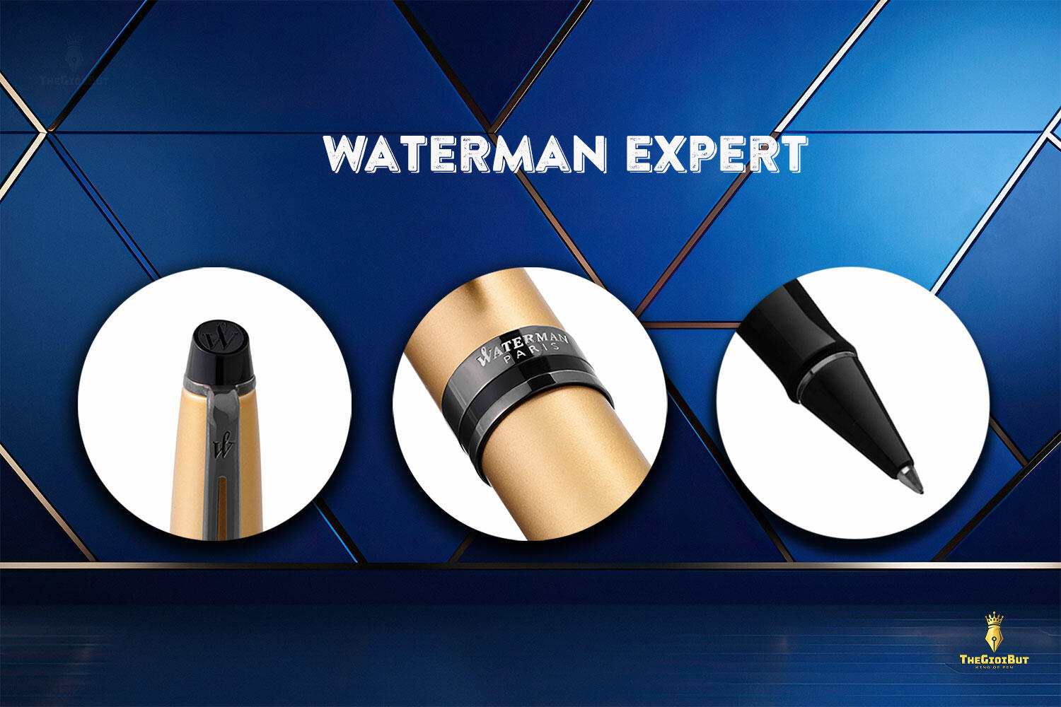 Bút dạ bi Waterman Expert Metallic Gold Lacquer RT Rollerball Pen 2119259