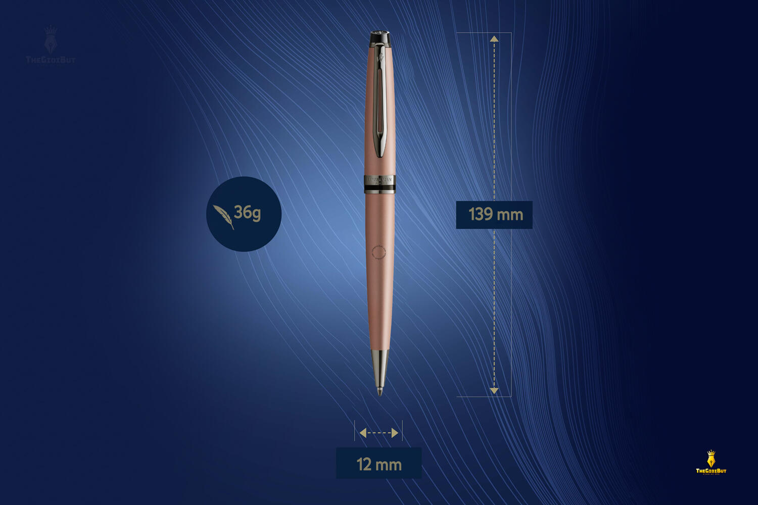 Bút bi Waterman Expert Metallic Rose Gold Lacquer RT Ballpoint Pen 2119265