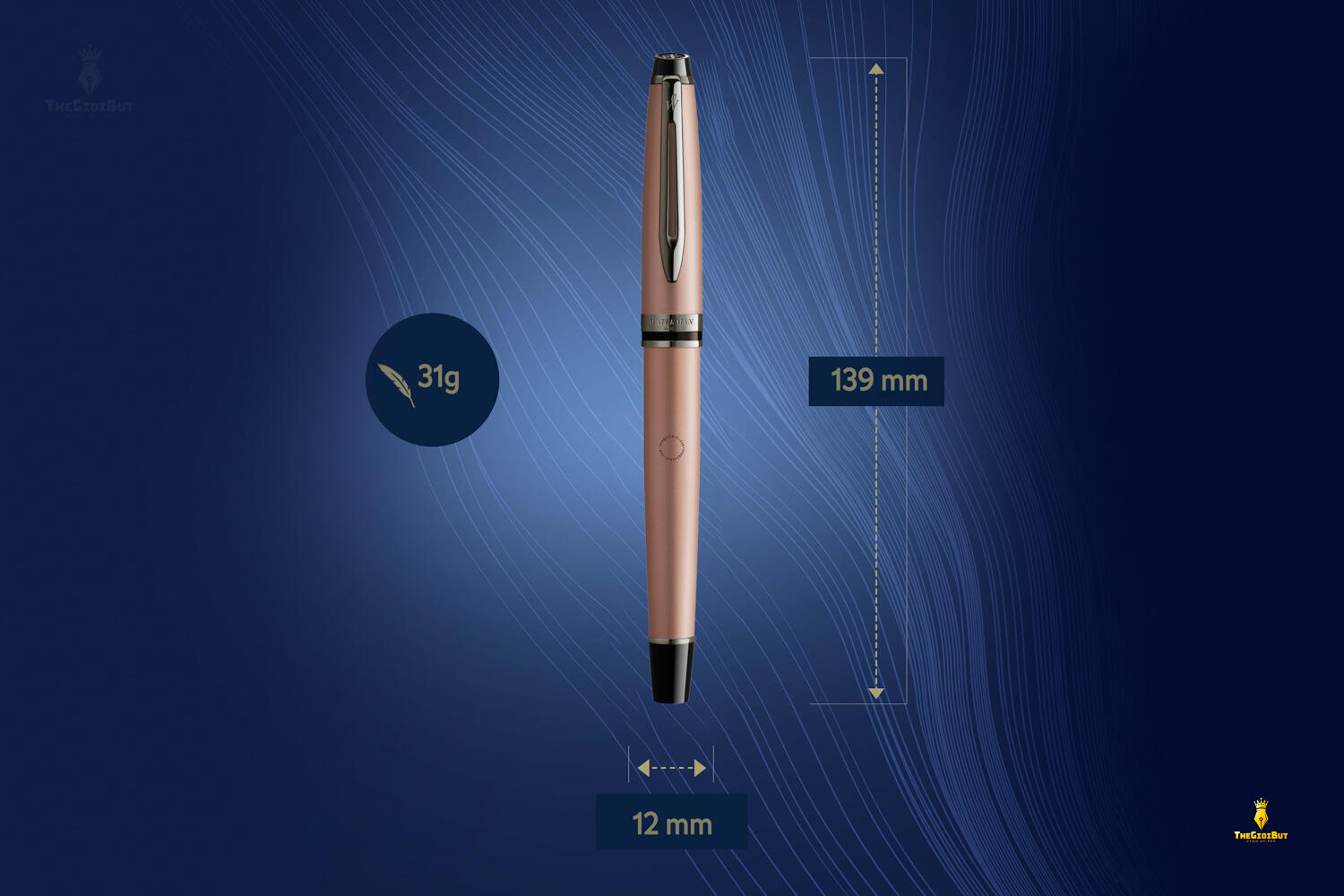 Bút dạ bi Waterman Expert Metallic Rose Gold Lacquer RT Rollerball Pen 2119264