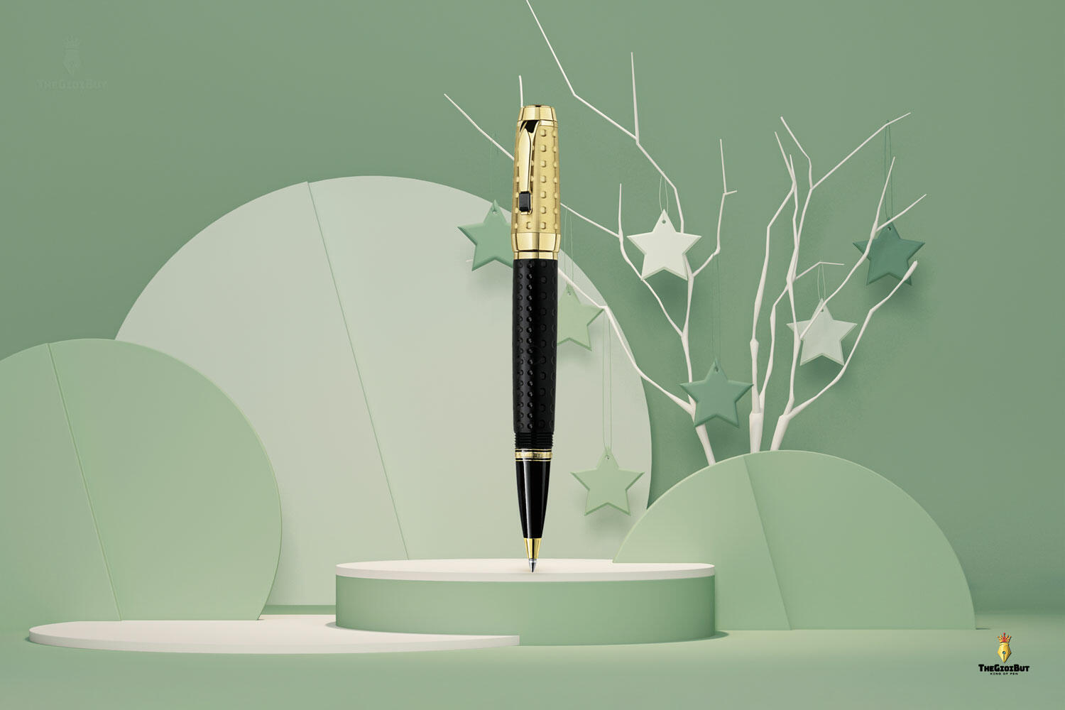 Bút dạ bi MontBlanc Boheme Doue Gold Plated Rollerball Pen 36006