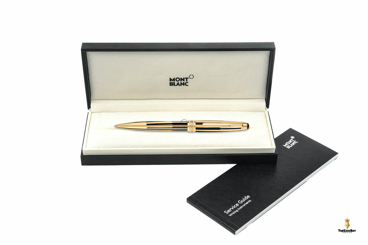 Bút bi Montblanc Meisterstuck Solitaire Gold and Black Classique Ballpoint Pen 35981