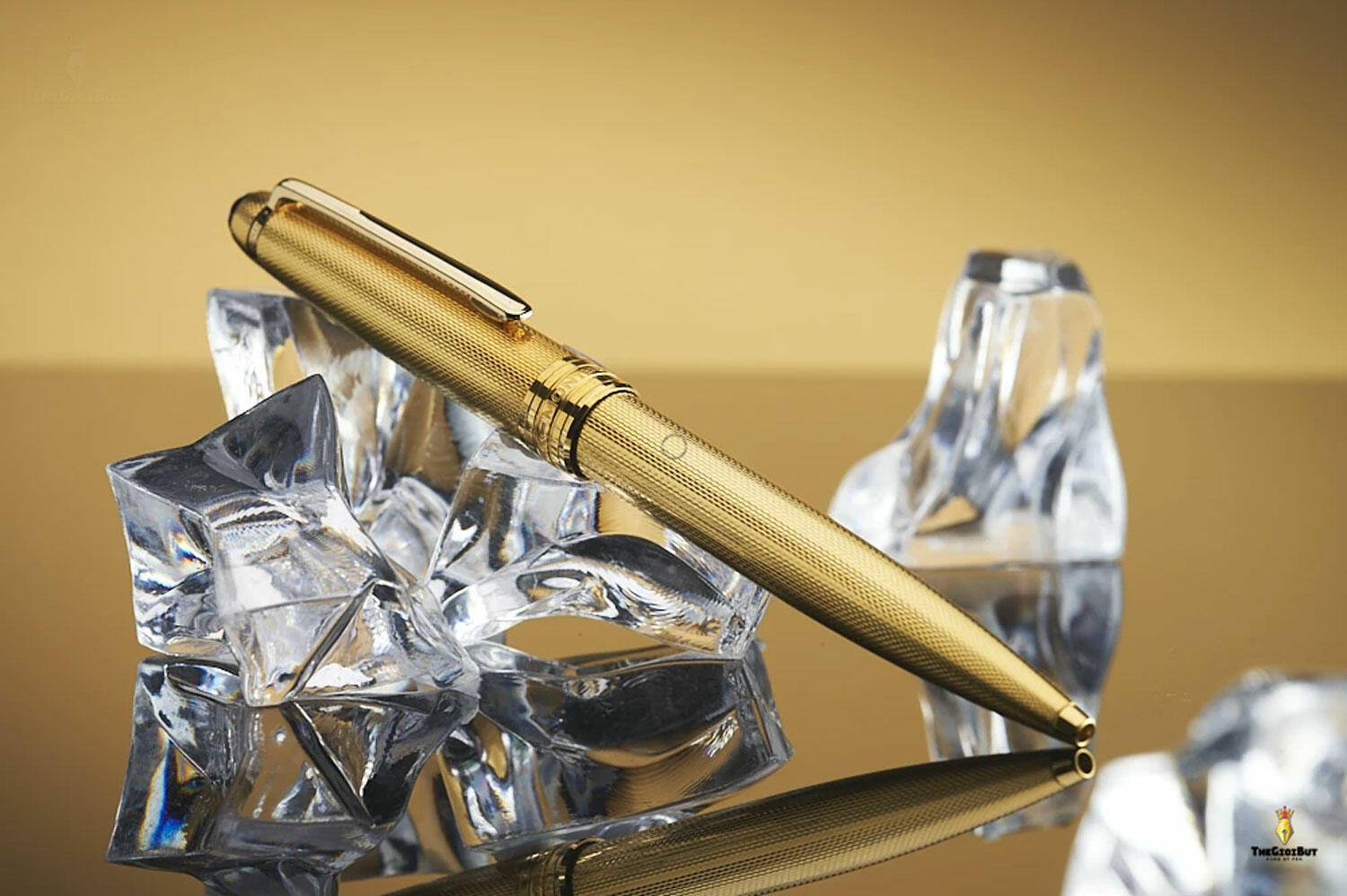 Bút bi Montblanc Meisterstuck Solitaire Gold Plated Ballpoint Pen 1644