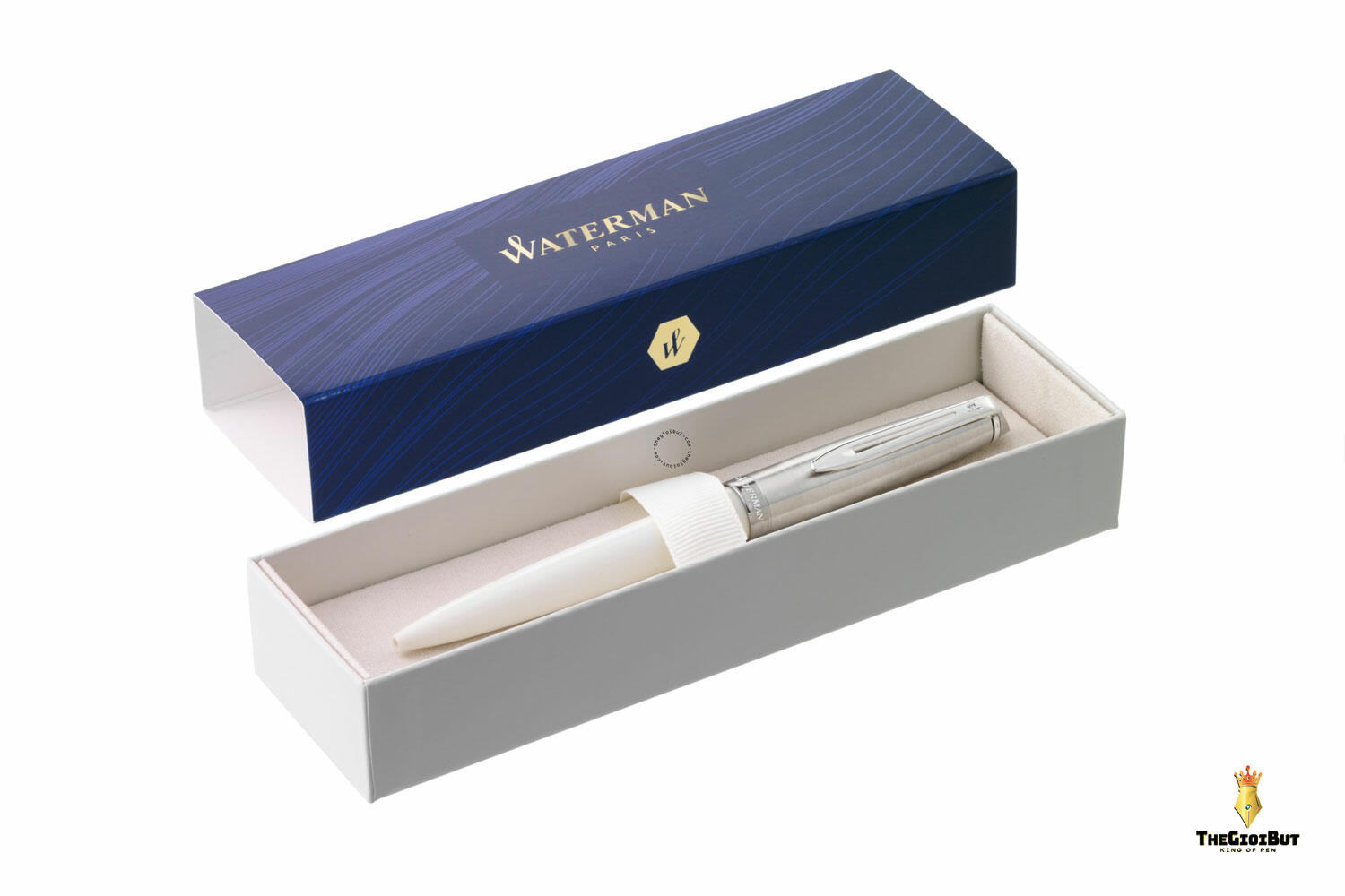 Bút bi Waterman Embleme White CT Ballpoint Pen 2157420