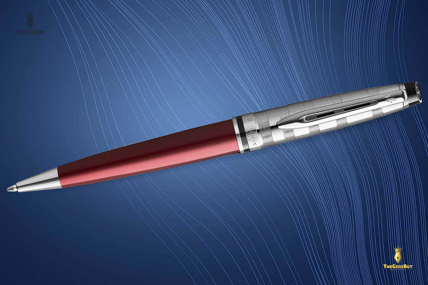 Bút bi Waterman Expert 3 Deluxe Dark Red CT Ballpoint Pen 2093661