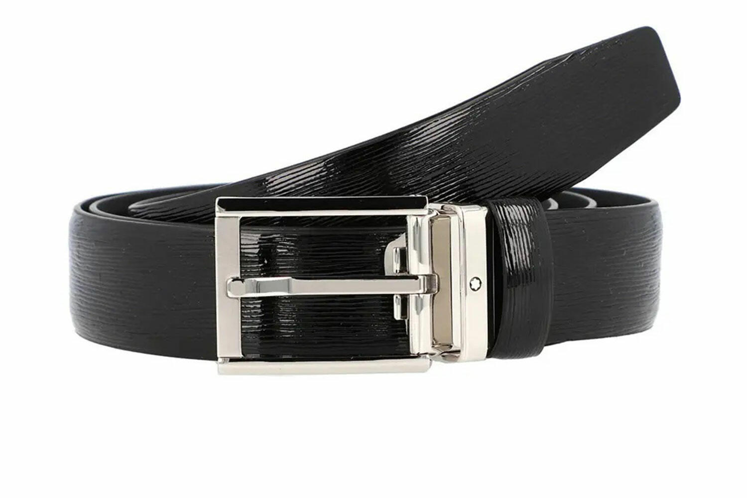 Thắt lưng Montblanc Rectangular Shiny&Matt Palladium Finish Pin Buckle Belt MB126016