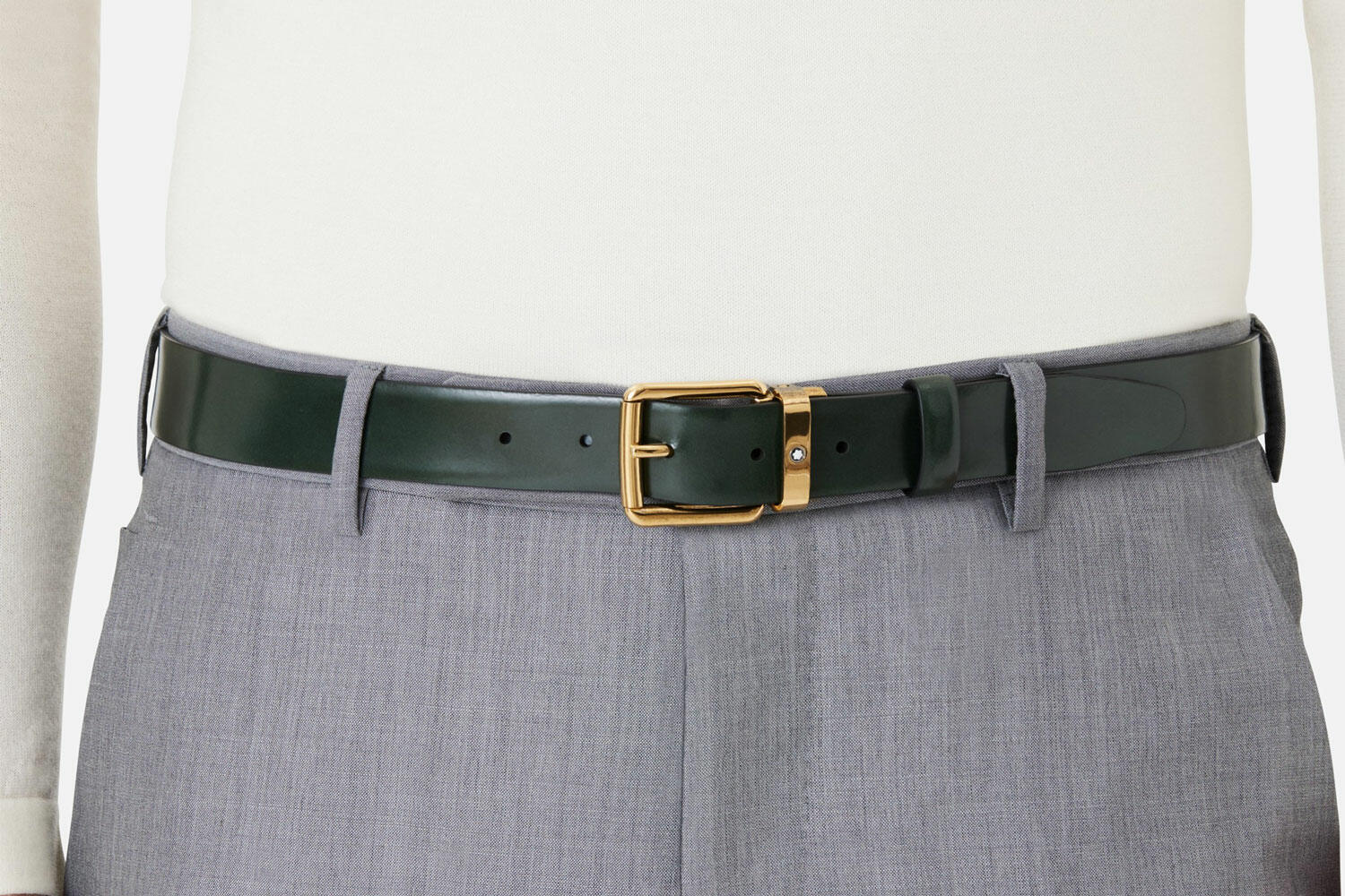 Thắt lưng Montblanc Brushed Green 30mm Leather Belt MB129454