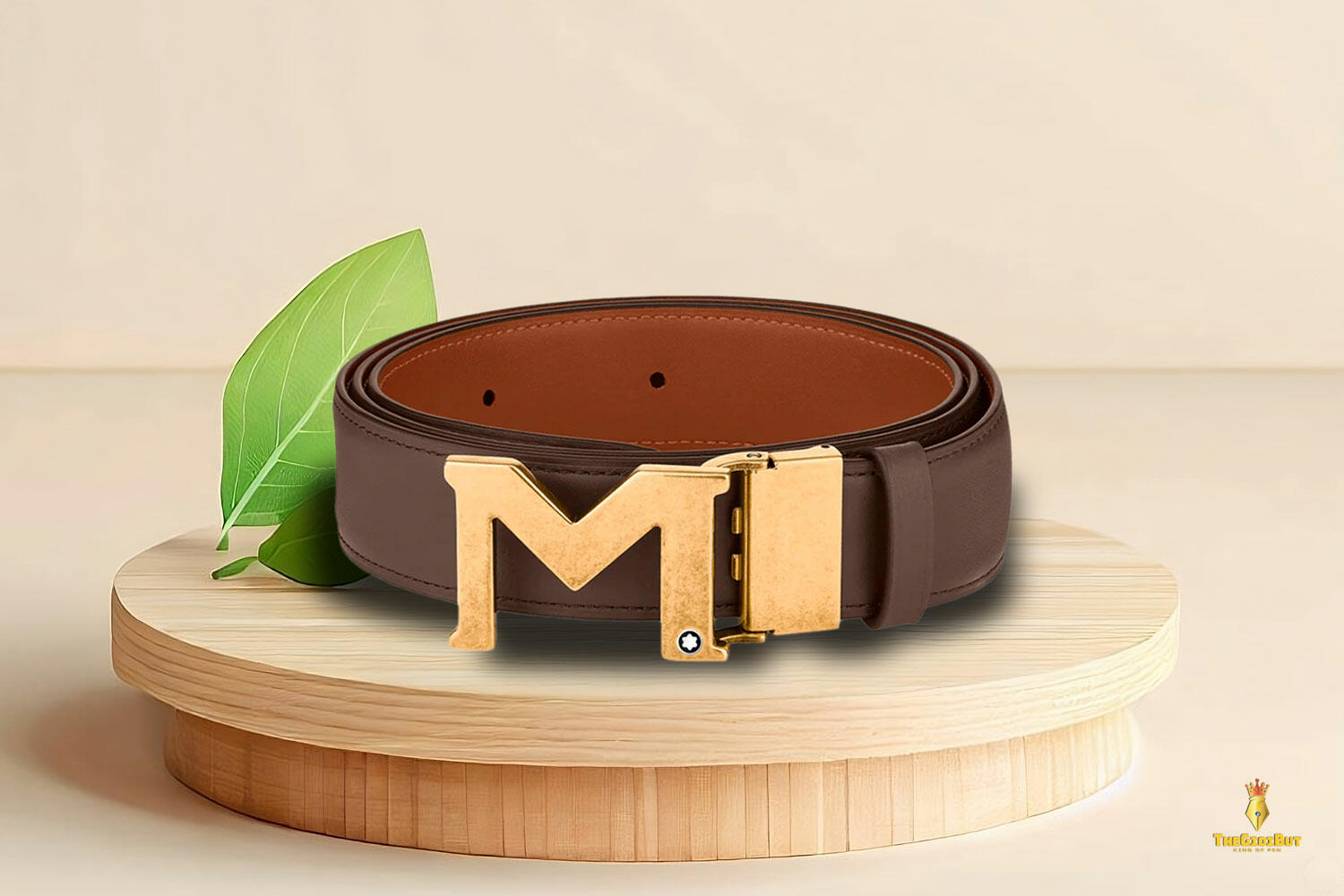 Thắt lưng Montblanc M Buckle Brown Black 35mm Leather Belt MB129446