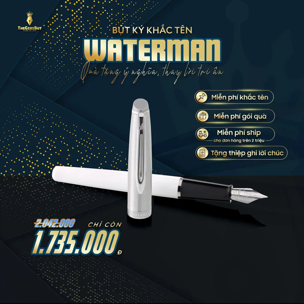 Bút máy Waterman Embleme White CT Fountain Pen 2157417