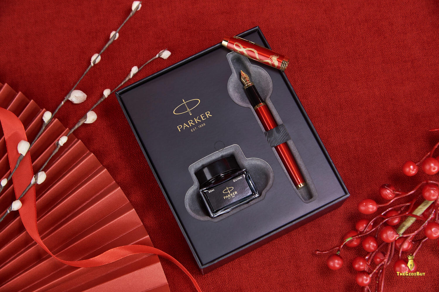 Bo Qua Tang Parker Im Red Dragon Fountain Pen 13