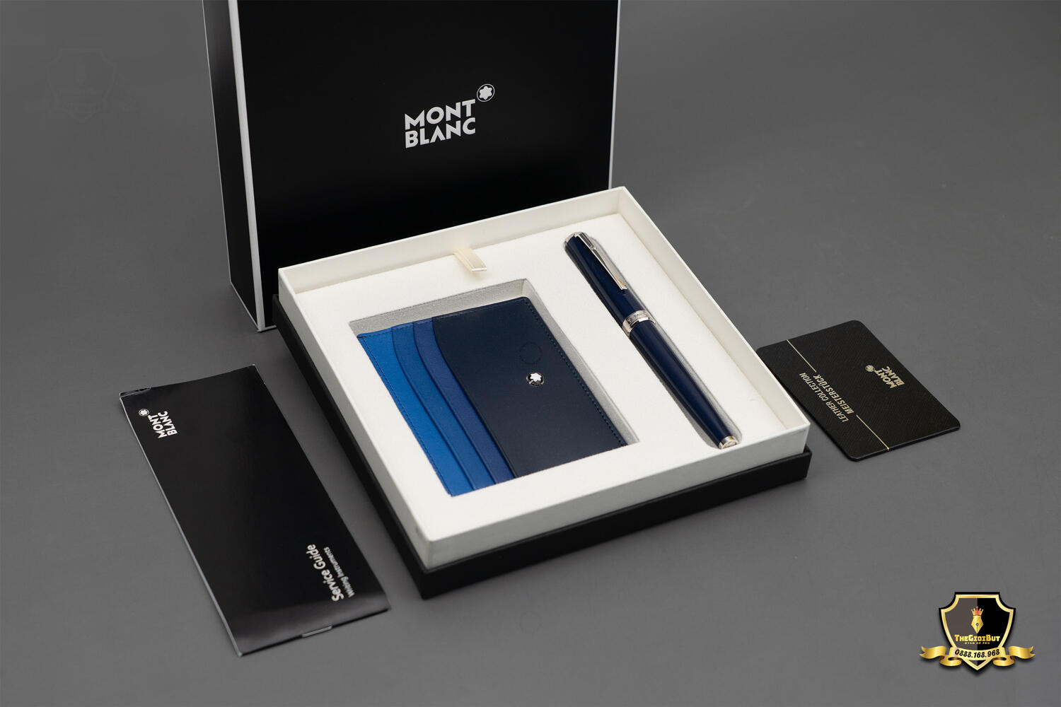 Set But Montblanc Pix Blue Rollerball Pen Amp Pocket Holder 6cc Navy 128965 11
