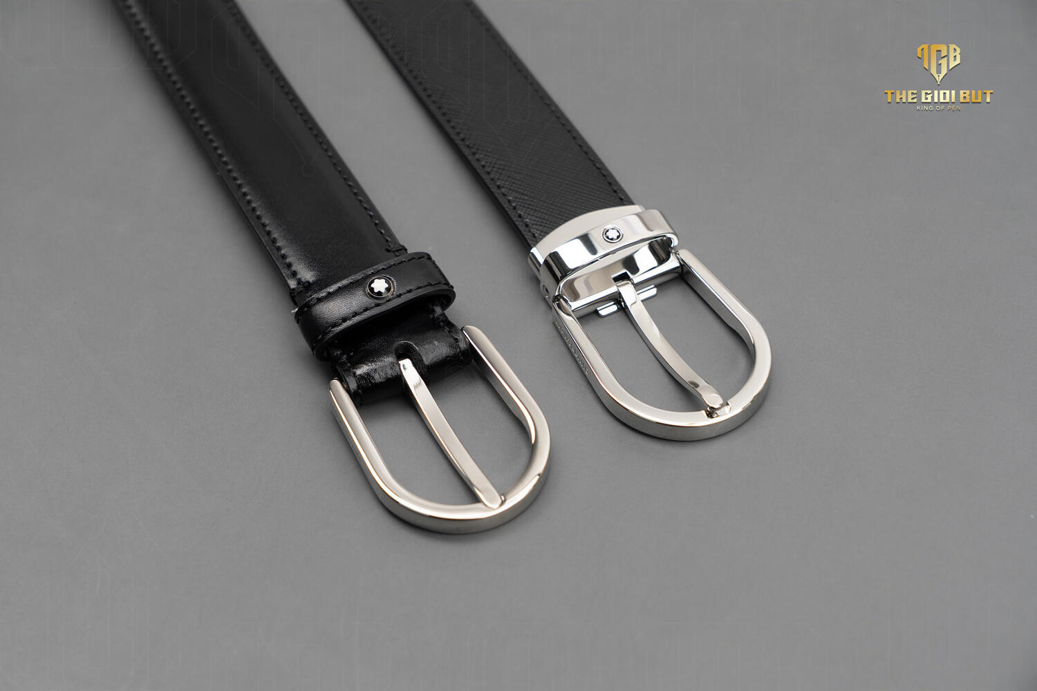 Montblanc Horseshoe Buckle Black Brown 30 Mm Reversible Leather Belt Mb113834 801