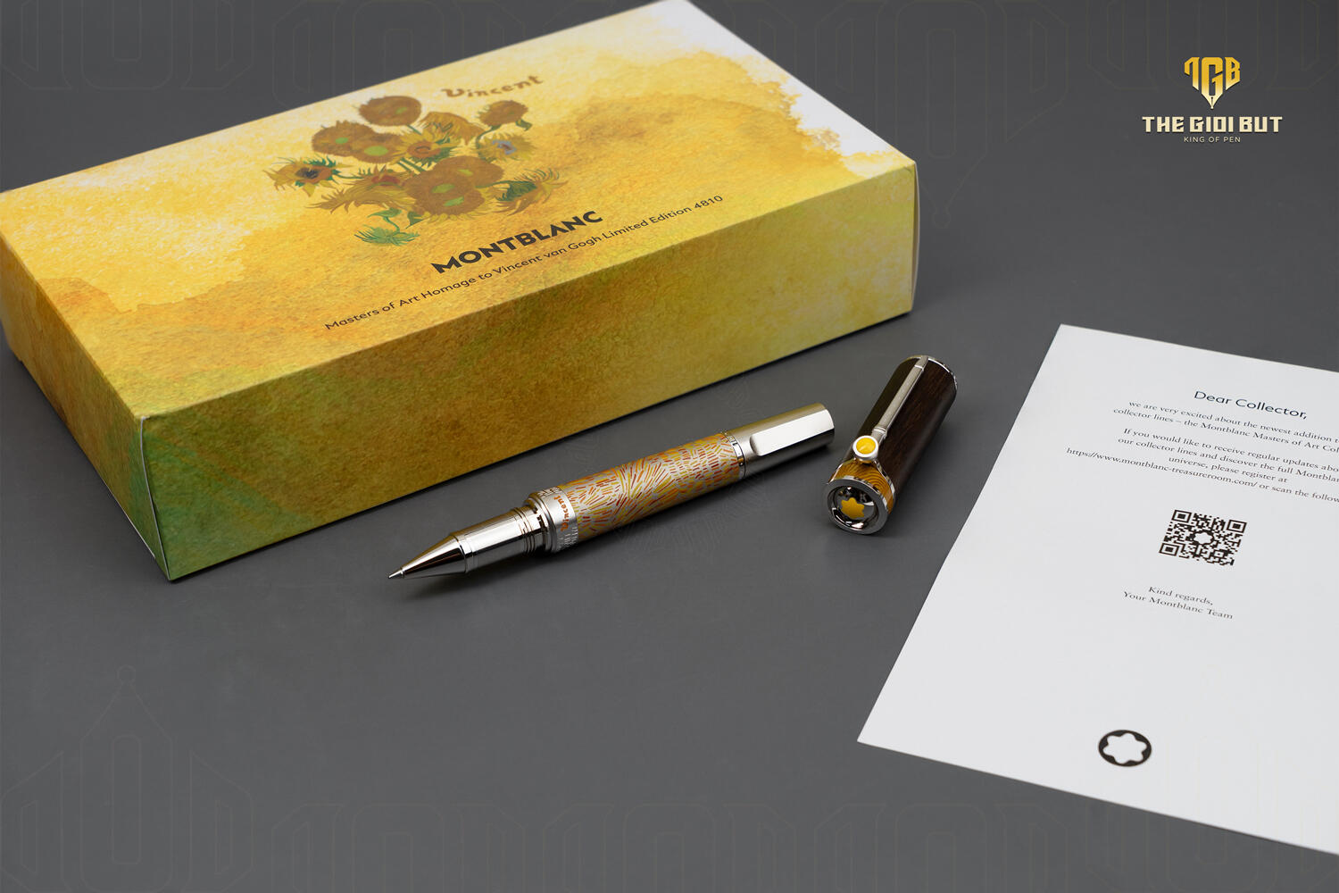 Montblanc Masters Of Art Homage To Vincent Van Gogh Limited Edition 4810 Rollerball Pen Mb129156 802