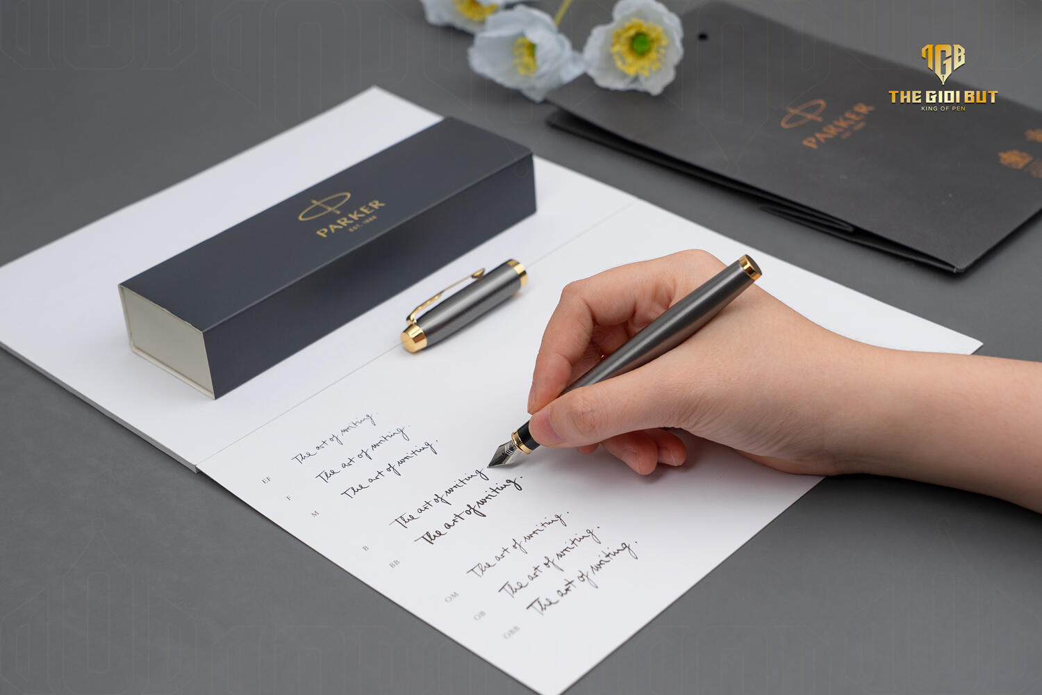 Bút máy Parker IM 2025 Grey Lacquer Gt Fountain Pen 2214613
