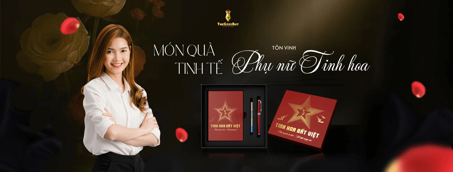 Hộp quà tặng bút ký Tinh hoa Đất Việt tôn vinh phụ nữ Việt nhân ngày 20/10