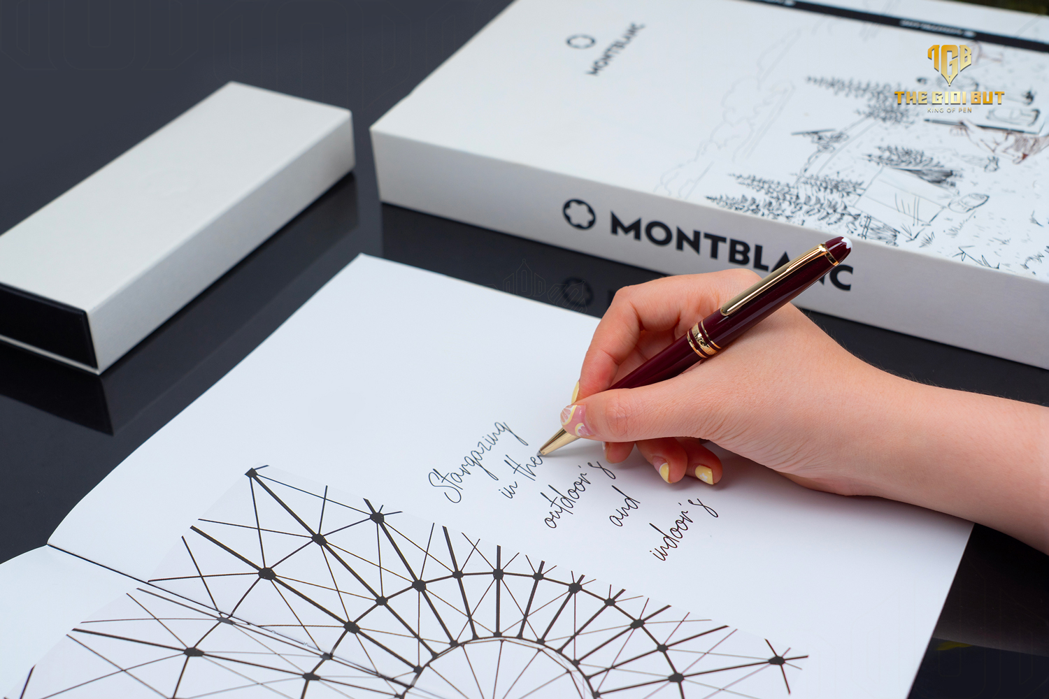 Montblanc Meisterstuck Classique Burgundy Red Ballpoint Pen Mb133008 Tay