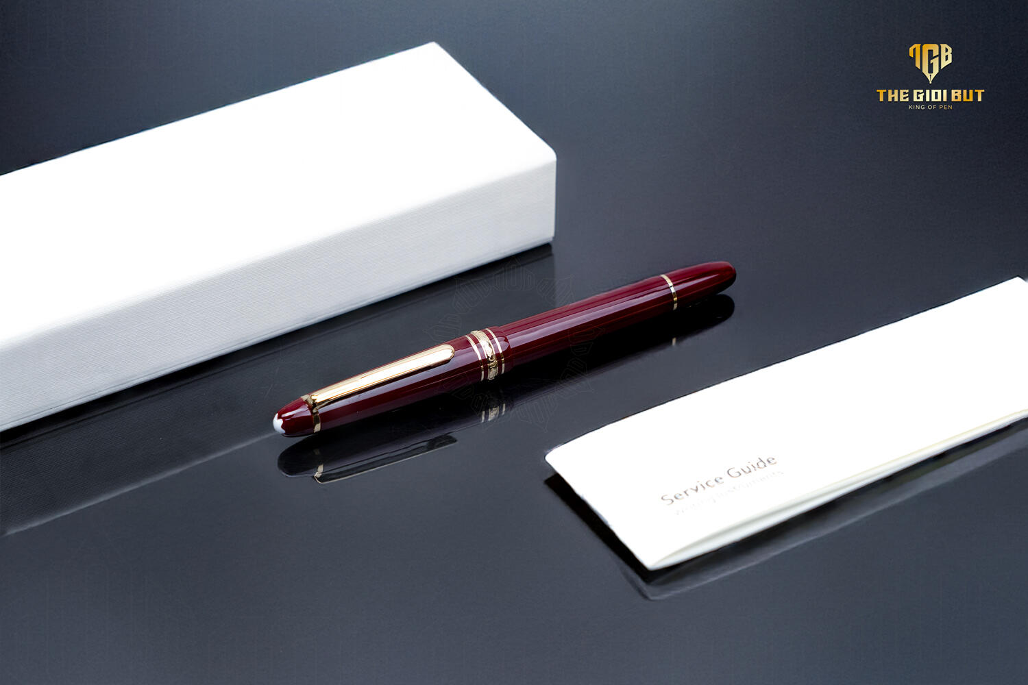 Montblanc Meisterstuck Classique Burgundy Red Fountain Pen Mb133006 Box