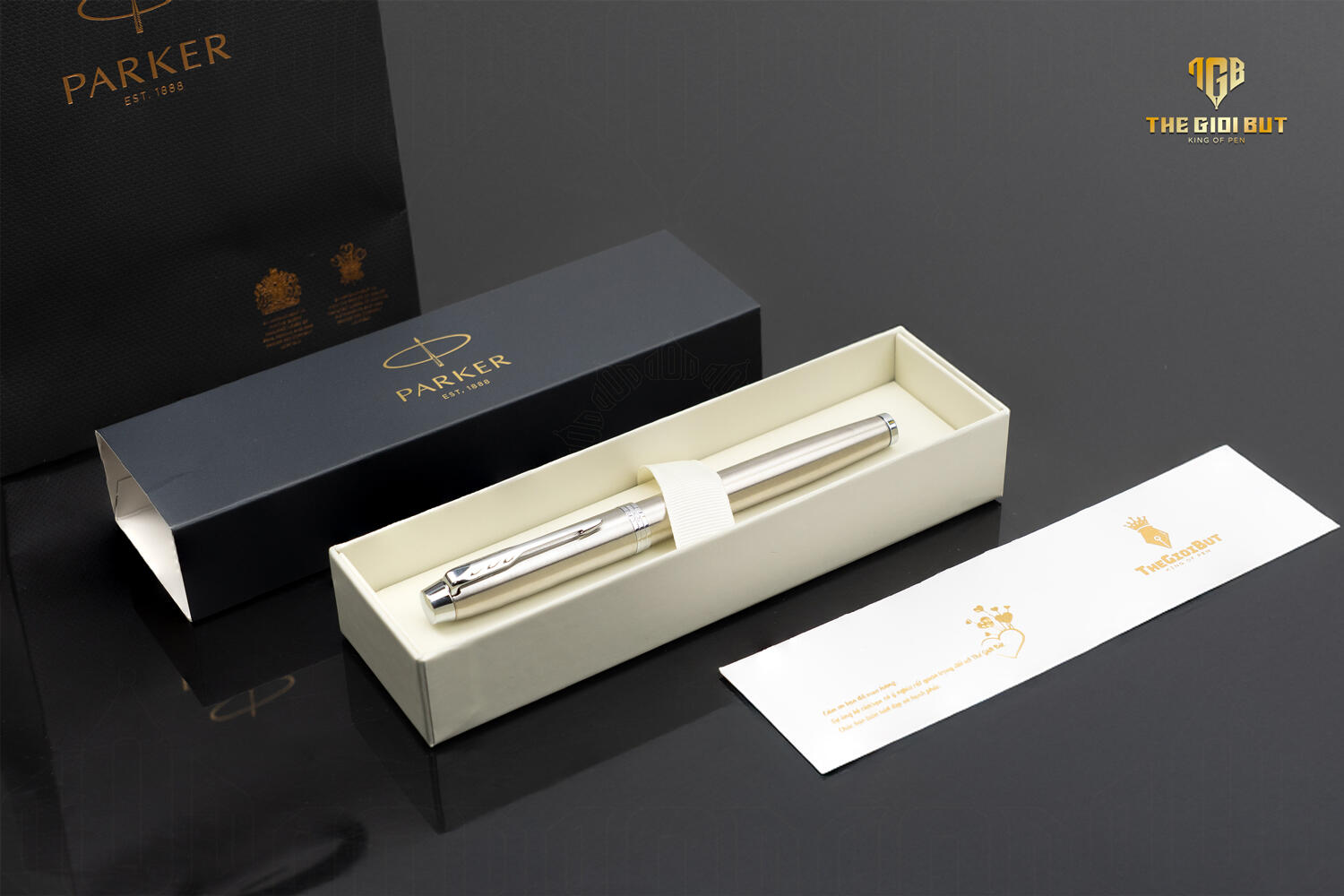 Parker Im 2017 Stainless Steel Ct Rollerball Pen 2143633 Box