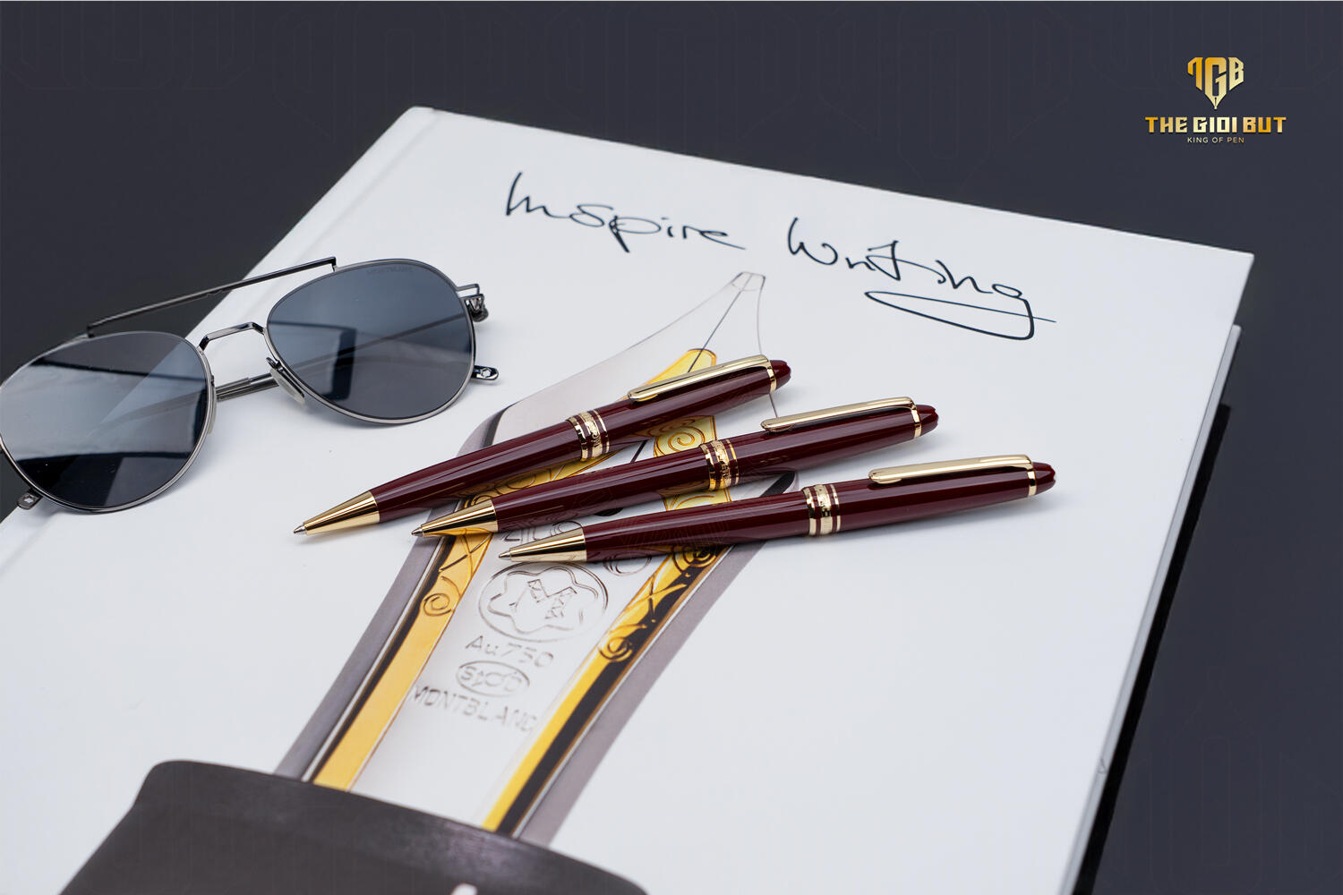 Montblanc Meisterstuck Classique Burgundy Red Ballpoint Pen Mb133008 801 Optimized