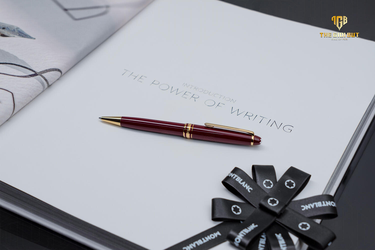 Montblanc Meisterstuck Classique Burgundy Red Ballpoint Pen Mb133008 802 Optimized