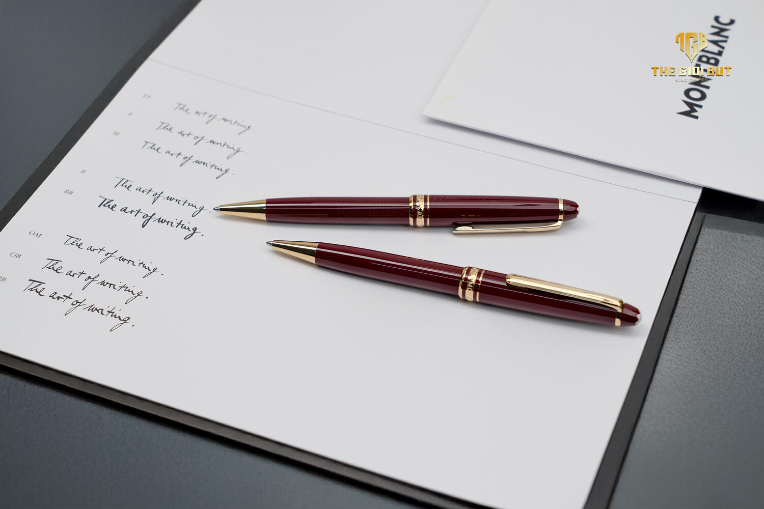 Montblanc Meisterstuck Classique Burgundy Red Ballpoint Pen Mb133008 804 Optimized