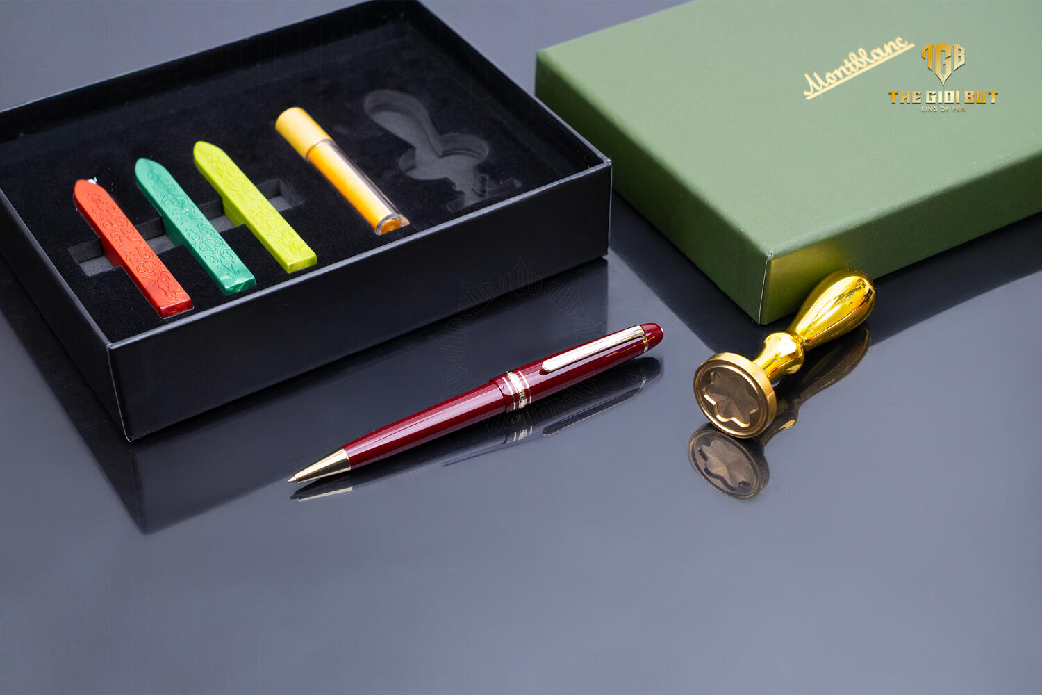 Montblanc Meisterstuck Midsize Burgundy Red Ballpoint Pen Mb133005 801