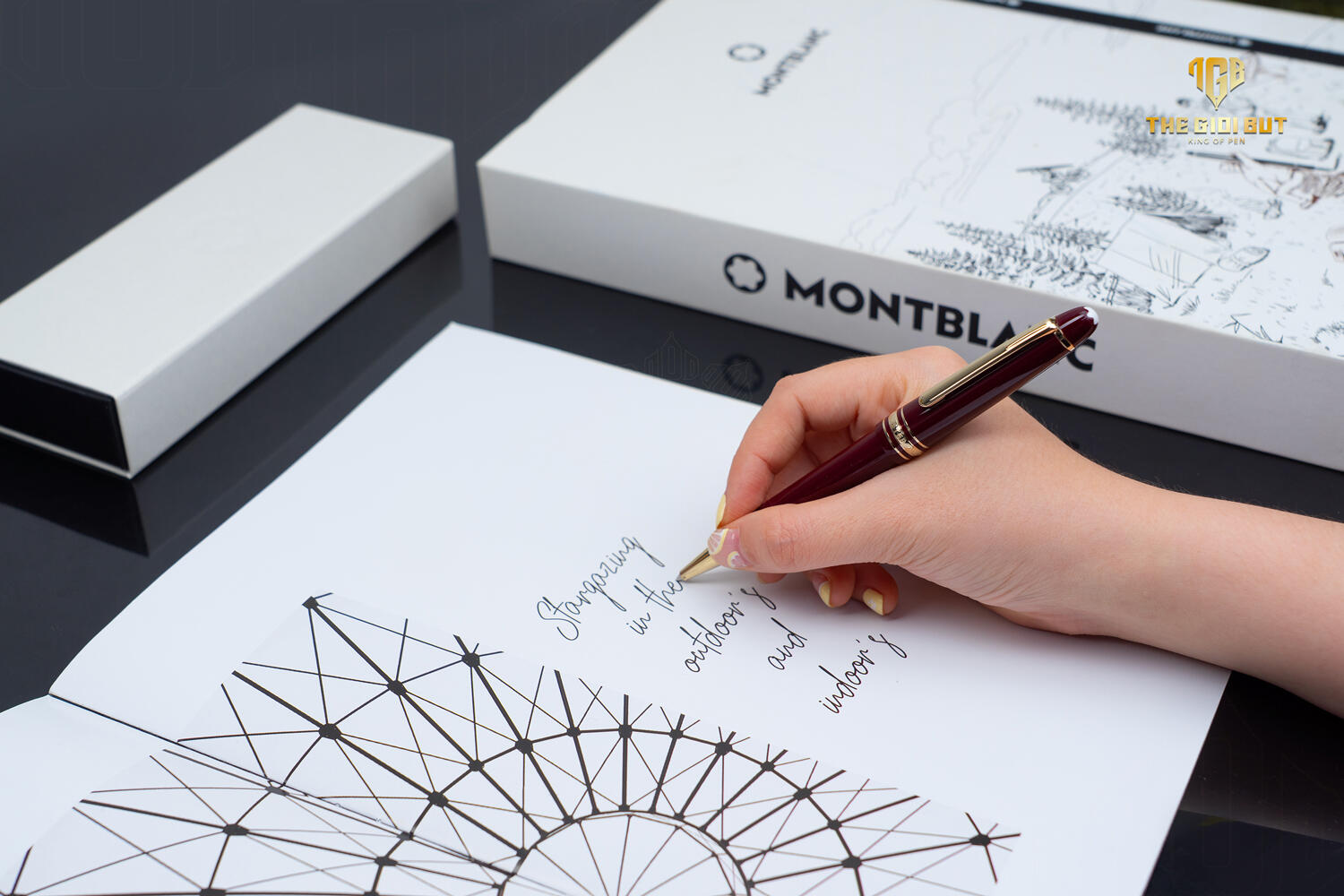 Montblanc Meisterstuck Midsize Burgundy Red Ballpoint Pen Mb133005 Tay