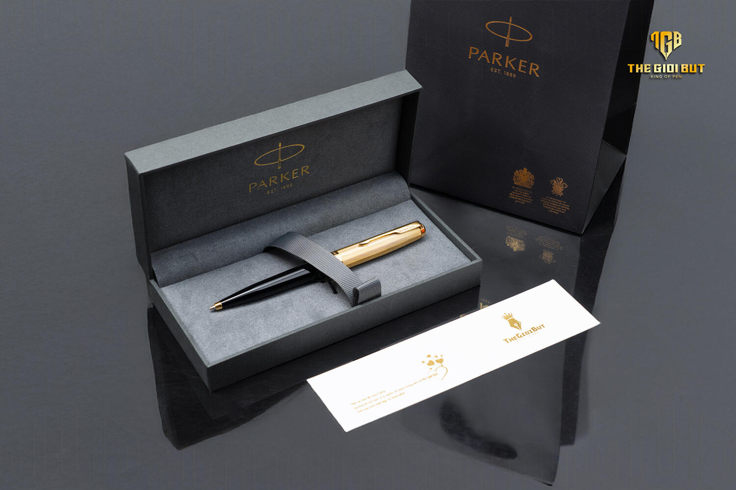 Parker 51 Deluxe Black Gt Ballpoint Pen 2123513 Box