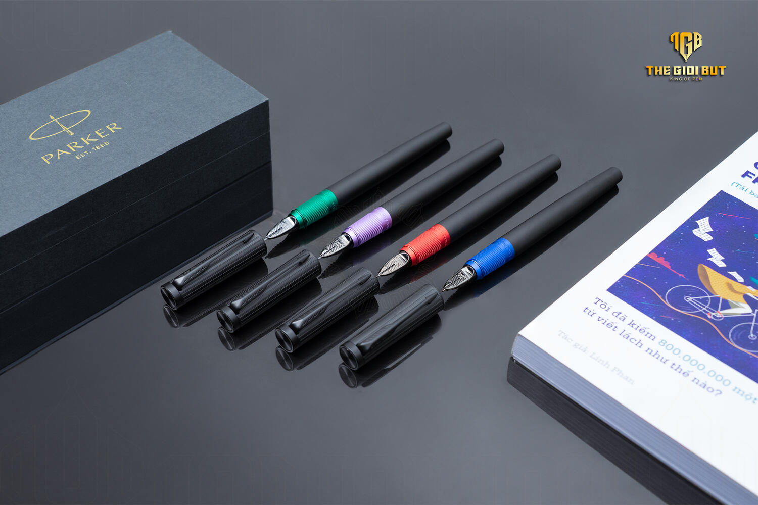 Parker Ingenuity Slim 5th Deluxe Black Blue 2172201 811