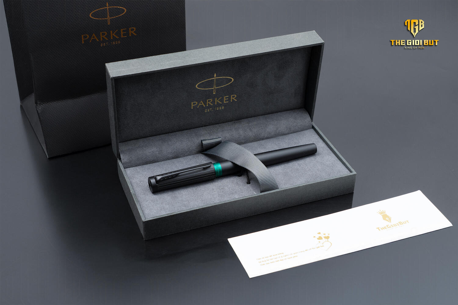 Parker Ingenuity Slim 5th Deluxe Black Blue 2172201 Box