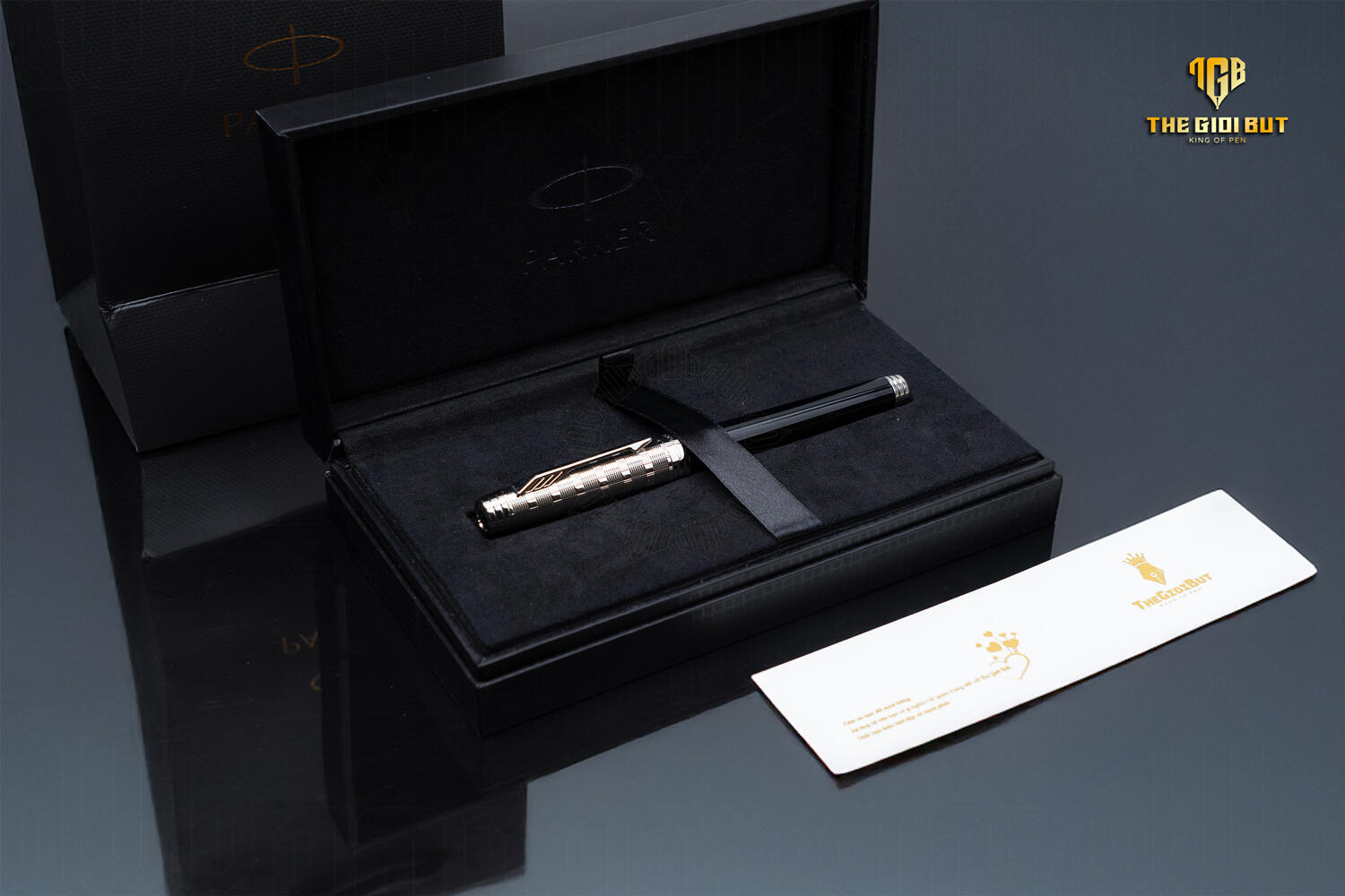 Parker Premier 2017 Custom Tartan Lacquer & Metal St Rollerball Pen 1931419 Box