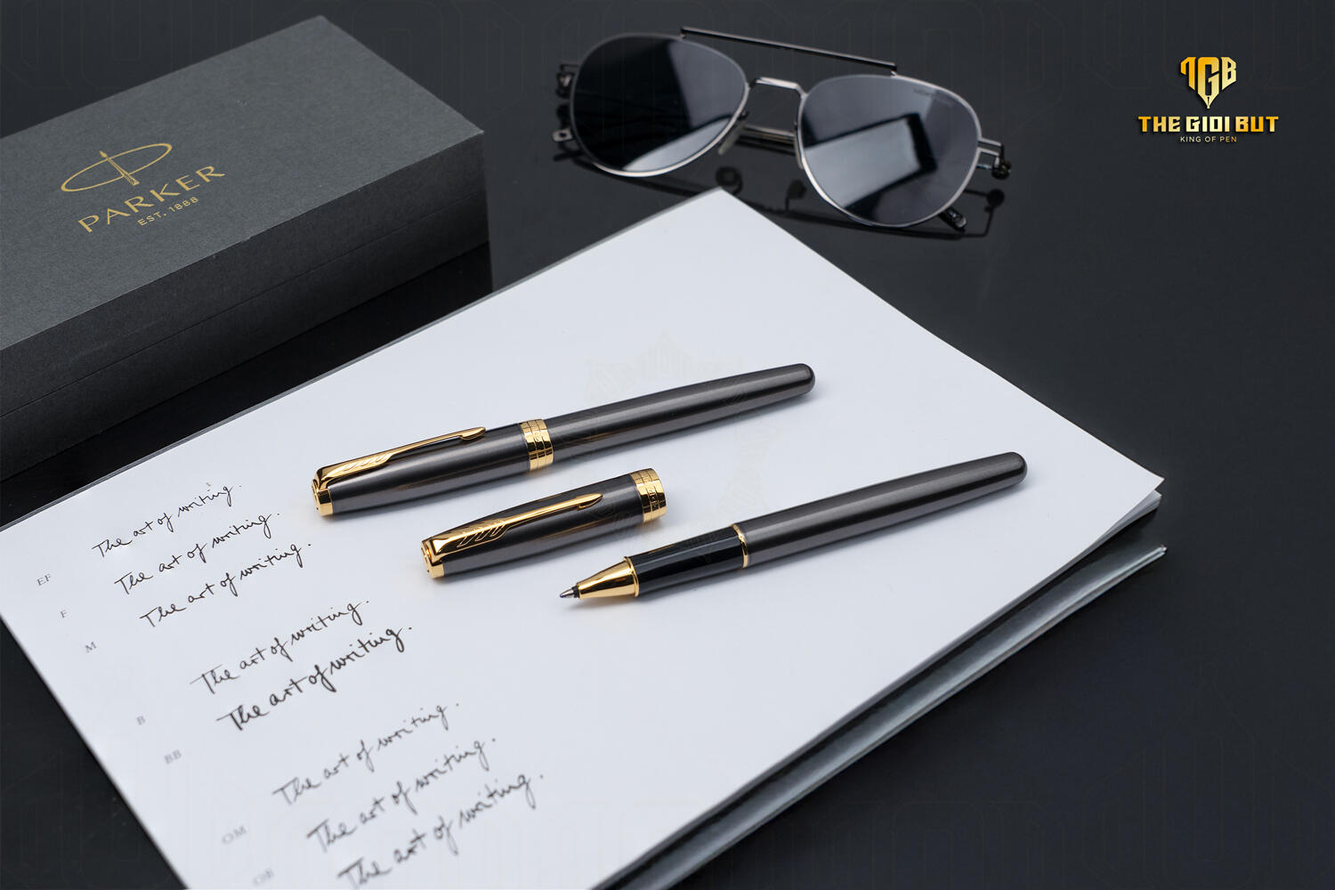 Parker Sonnet 2025 Grey Lacquer Gt Rollerball Pen 2213678 801