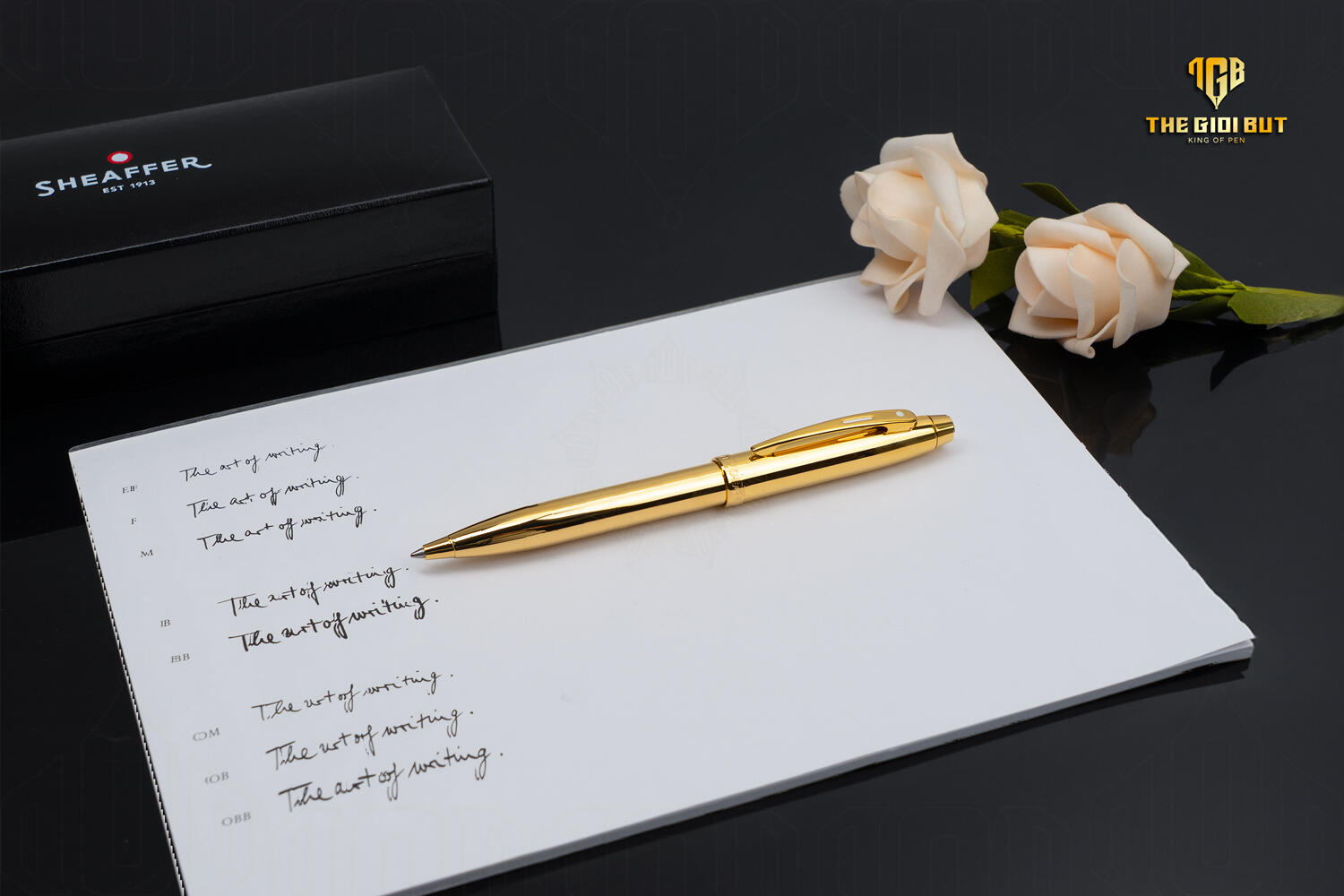 Sheaffer 100 Glossy Pvd Gold Ballpoint Pen E2937251 801 Optimized