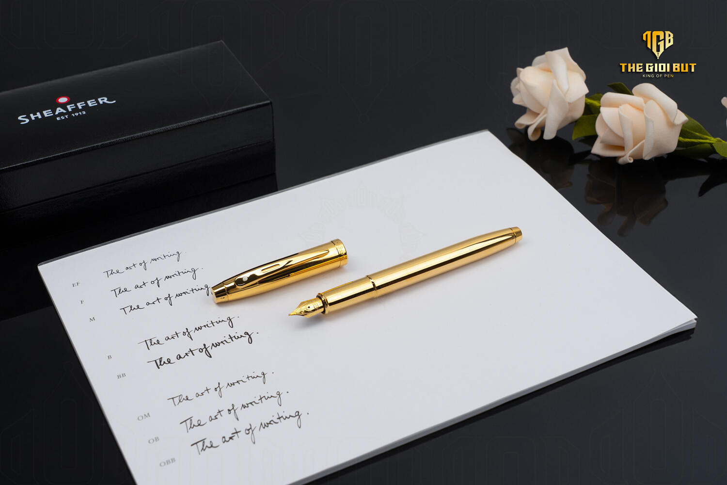 Sheaffer 100 Glossy Pvd Gold Fountain Pen E0937253 801 Optimized