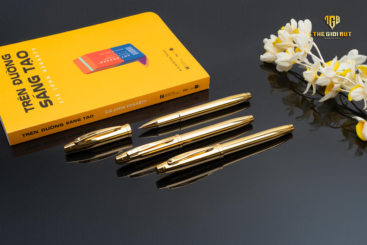 Sheaffer 100 Glossy Pvd Gold Rolllerball Pen E1937251 802 Optimized