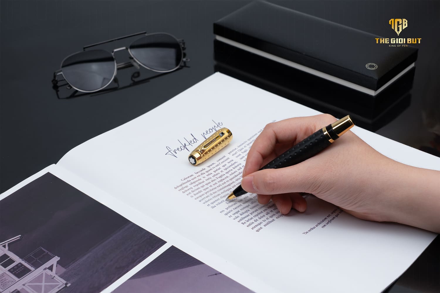 Montblanc Boheme Doue Gold Plated Rollerball Pen 36006 Tay