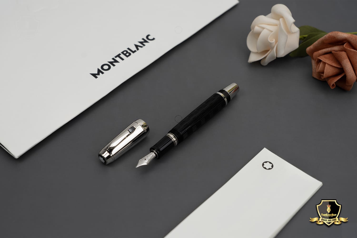 Montblanc Boheme Doue Platinum Plated Fountain Pen Mb8585 801