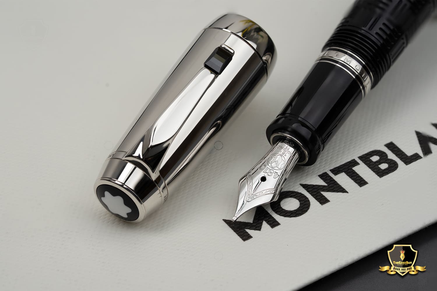 Montblanc Boheme Doue Platinum Plated Fountain Pen Mb8585 802