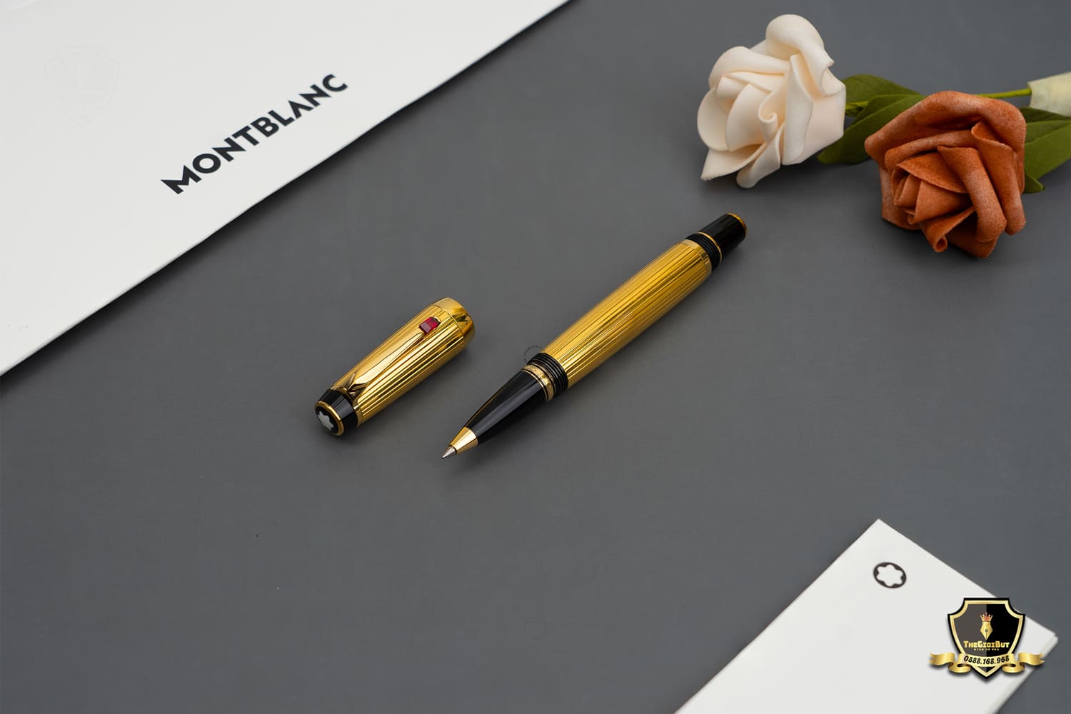 Montblanc Boheme Rouge Gold Plated Rollerball Pen 5815 801
