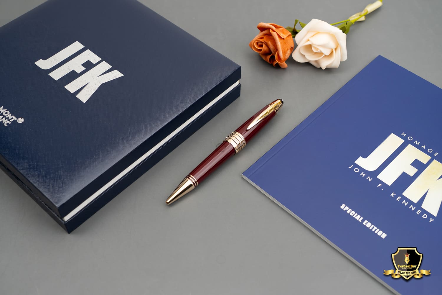 Montblanc Great Character John F Kennedy Burgundy Special Edition Ballpoint Pen Mb118083 801