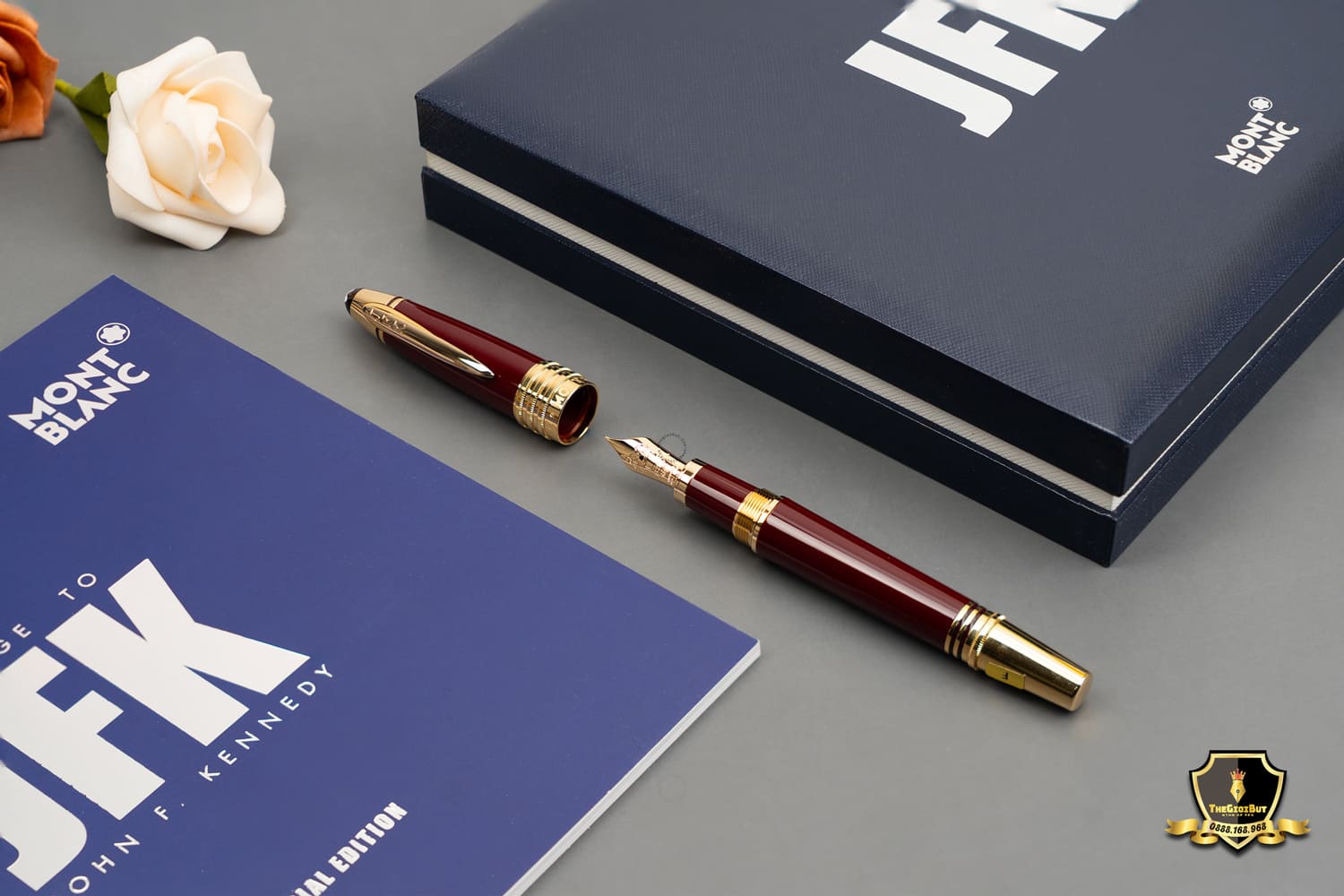 Montblanc Great Character John F Kennedy Burgundy Special Edition Fountain Pen Mb118051 801