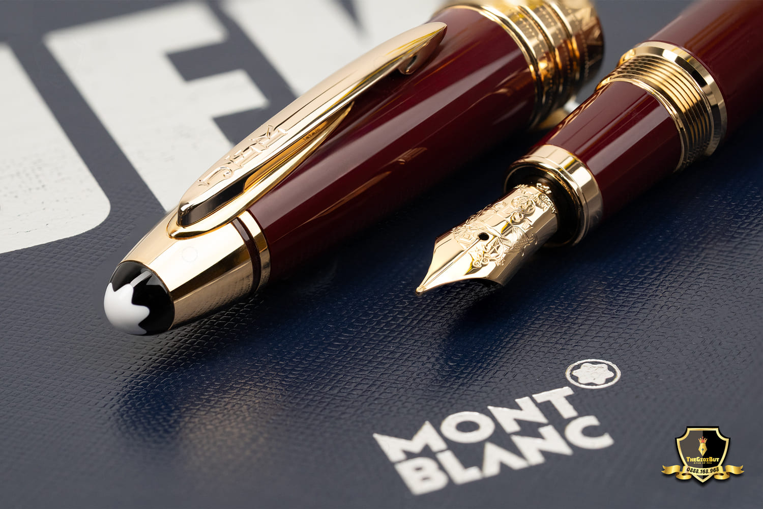 Montblanc Great Character John F Kennedy Burgundy Special Edition Fountain Pen Mb118051 802