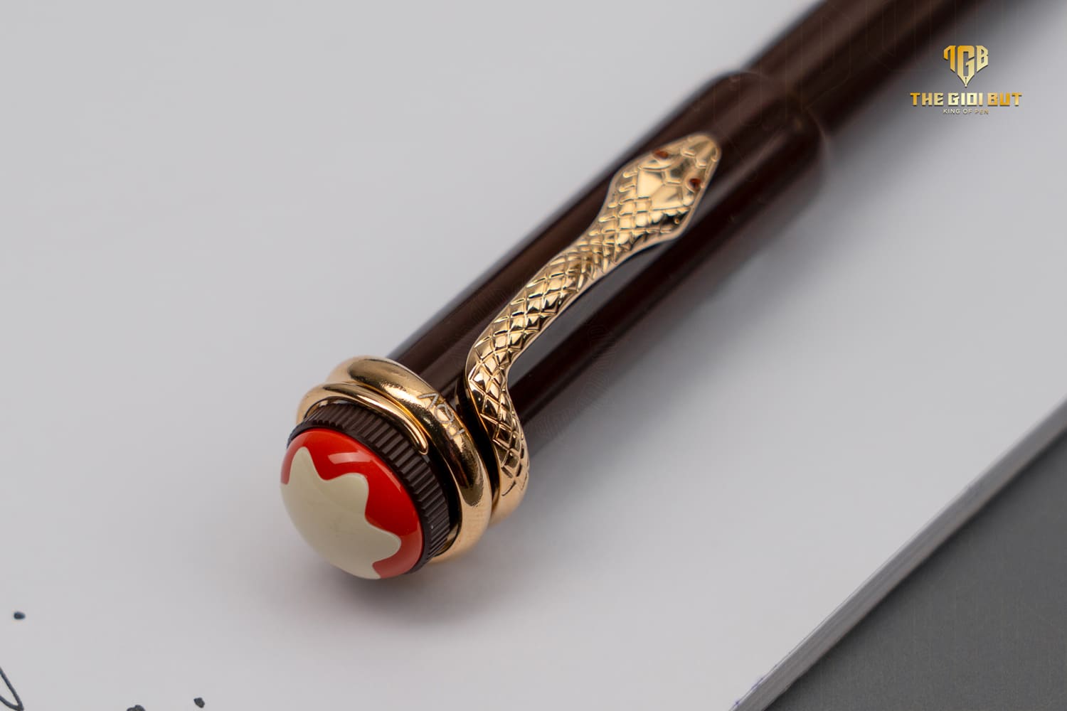 Montblanc Heritage Rouge Et Noir Tropic Brown Special Edition Ballpoint Pen Mb116553 Khac 1