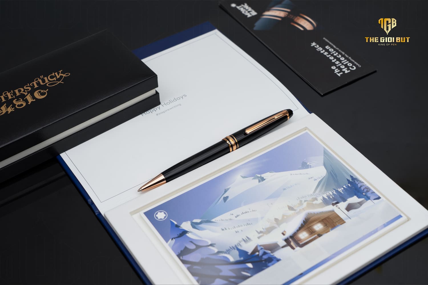 Montblanc Meisterstuck 90 Years Red Gold Classique Ballpoint Pen Mb111075 802