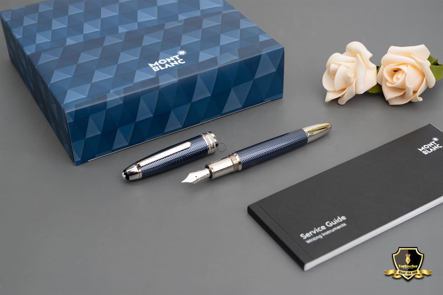 Montblanc Meisterstuck Blue Hour Solitaire Legrand Fountain Pen Mb112889 801
