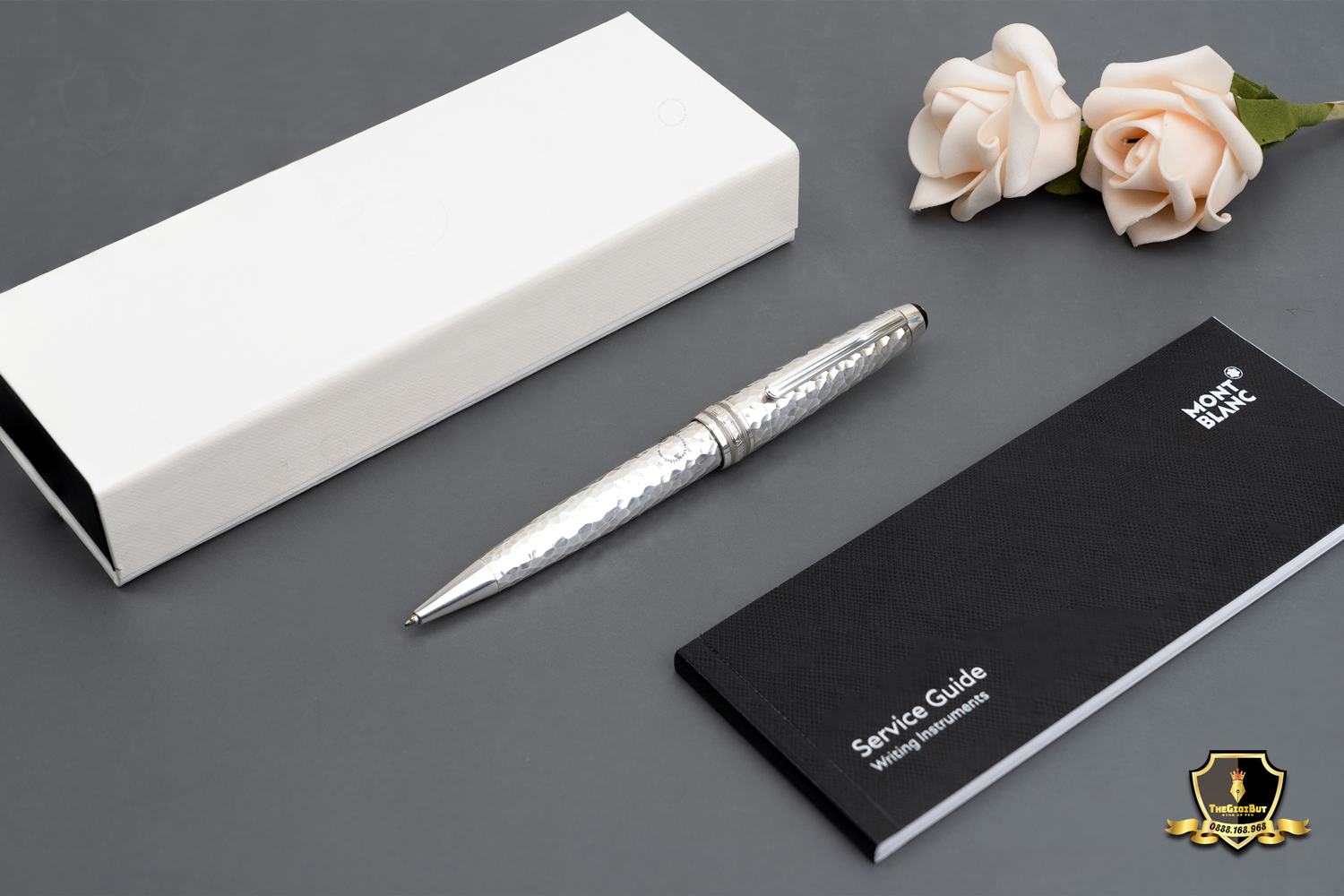 Montblanc Meisterstuck Martele Sterling Silver Ballpoint Pen Mb115099 801